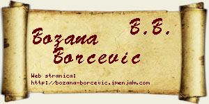Božana Borčević vizit kartica